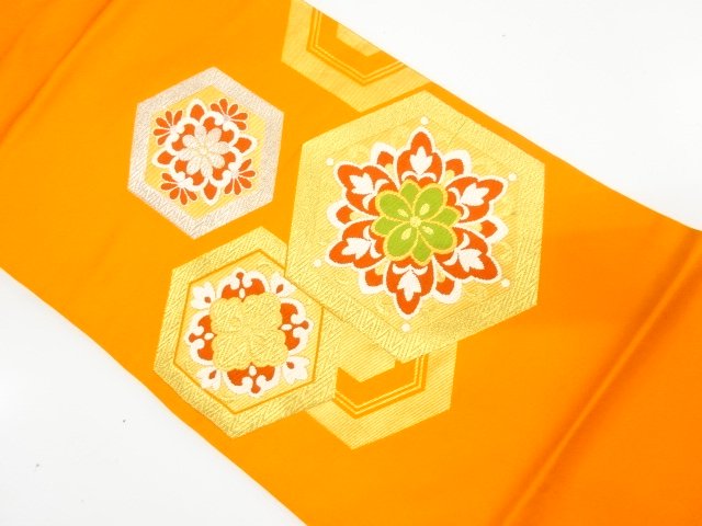 JAPANESE NAGOYA OBI / WOVEN FLOWER CREST